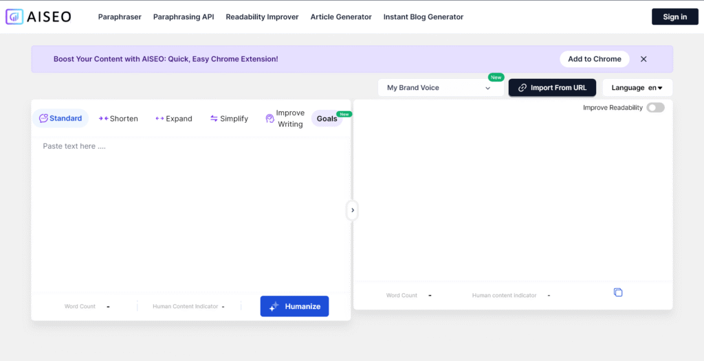 Humanize AI Text by AISEO