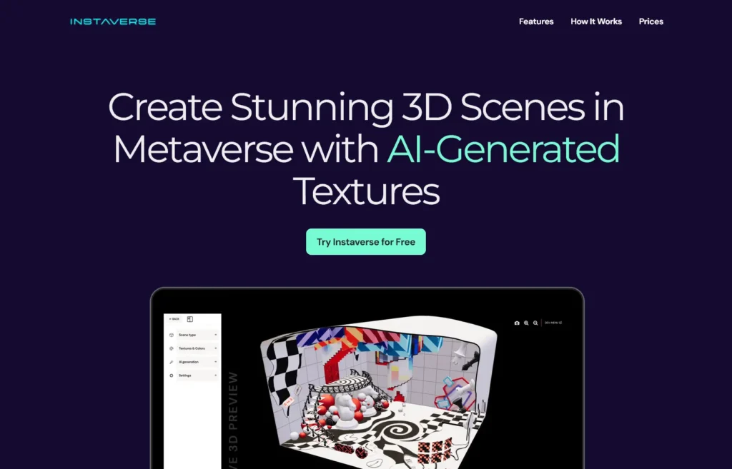 Instaverse – AI 3D Scenes & Textures