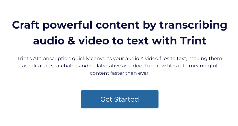 Trint – AI Transcription