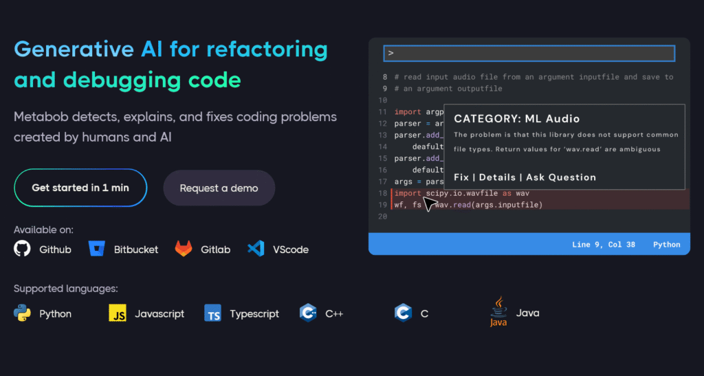 Metabob – AI Code Review
