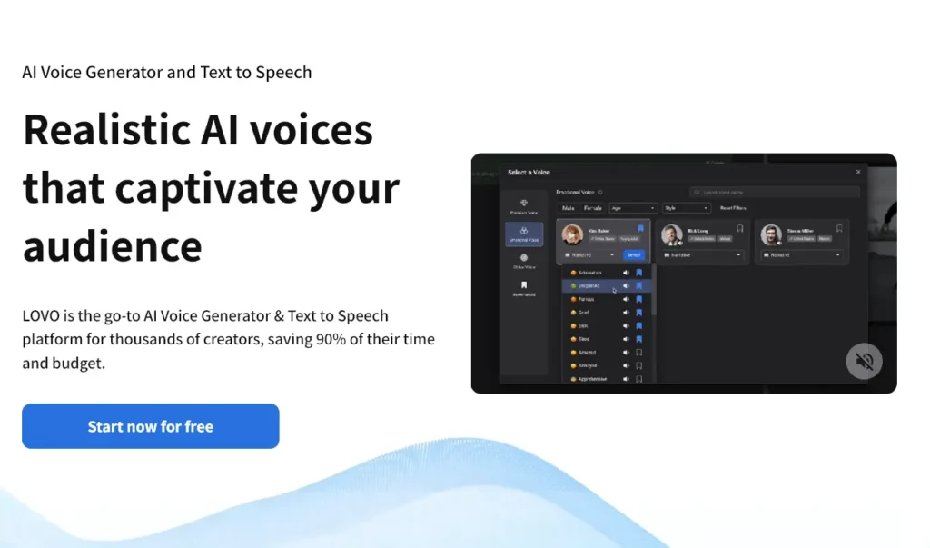 LOVO – AI Voice Generator & TTS