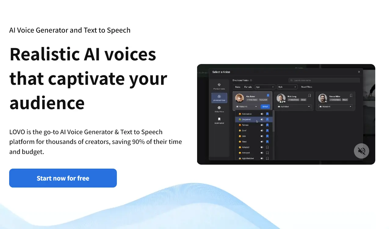 LOVO – AI Voice Generator & TTS