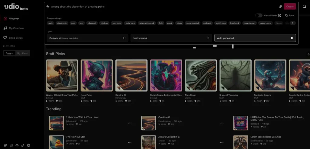 Udio – AI Music Maker