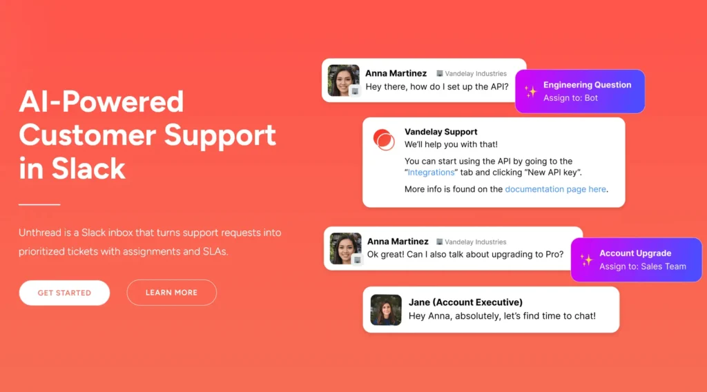 Unthread – AI Customer Support Slack Inbox