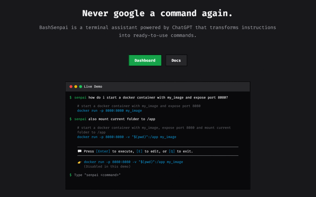 BashSenpai – AI Terminal Assistant