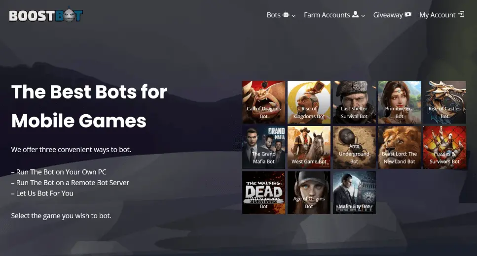 BoostBot – Mobile Game Bots