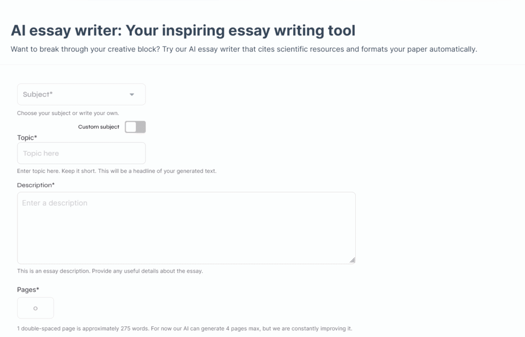 CustomWritings AI Essay Writer