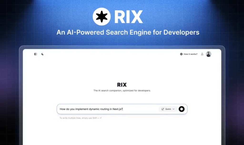 Rix.chat – Developer’s AI Search Companion
