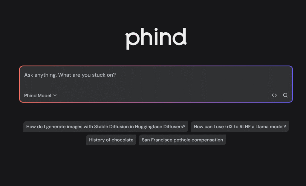 Phind – AI Search Engine & Chatbot