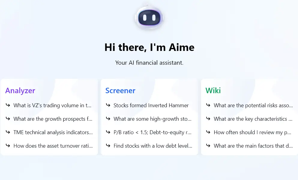 Aime by AInvest – Financial AI Chatbot