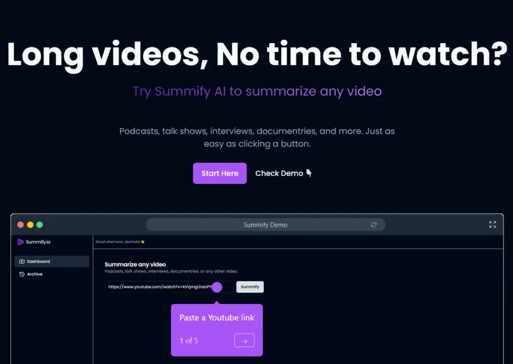 Summify – Summarize YouTube Videos