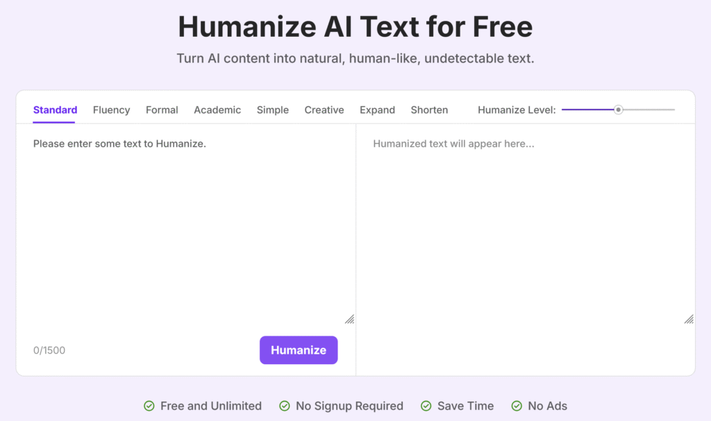 Toolsmart Free Humanize AI