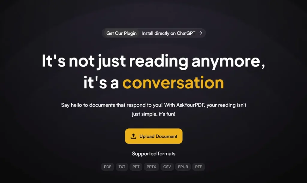 Ask Your PDF – AI PDF Chatbot