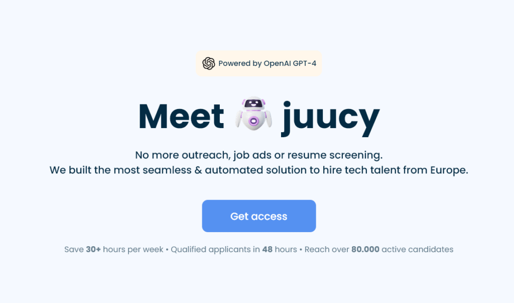juucy.io – AI Candidate Outreach & Recruitment