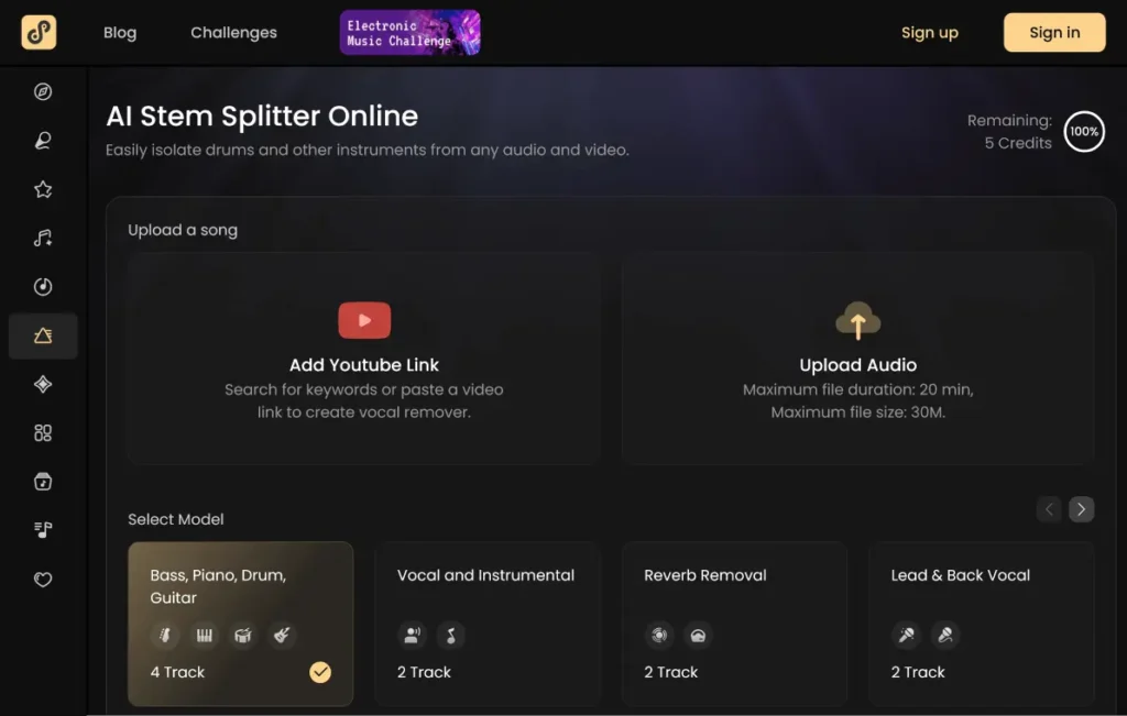 Singify AI Stem Splitter