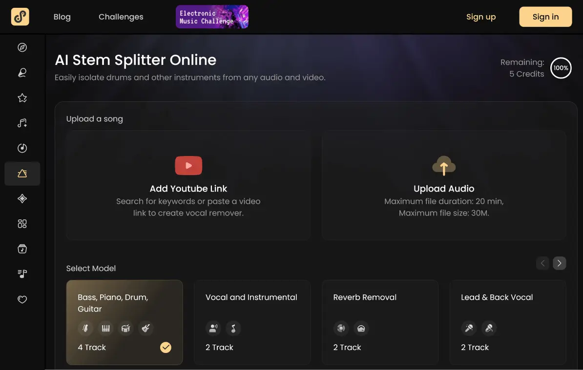 Singify AI Stem Splitter