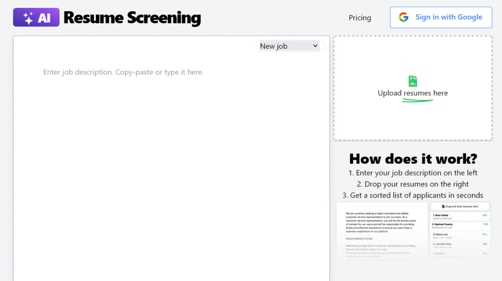 Resume Screening AI