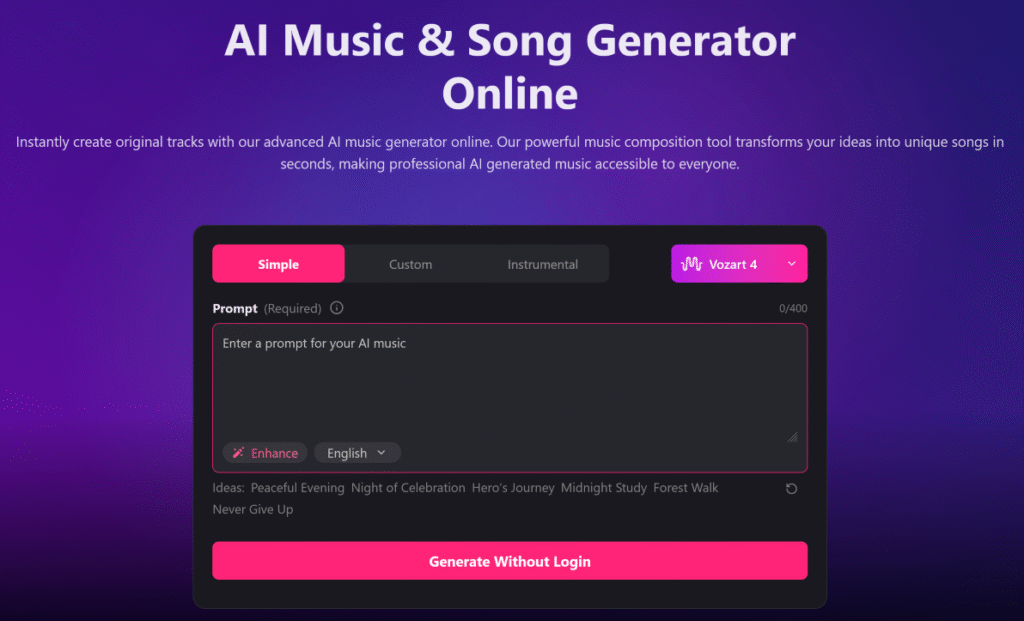 Vozart AI Music Generator