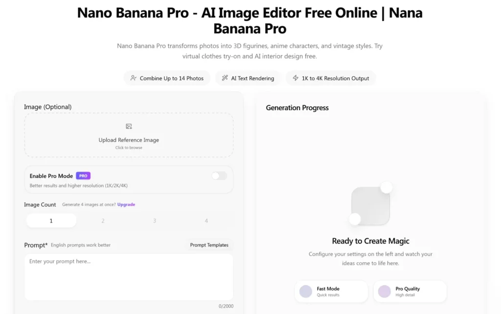 Nana Banana Pro – AI Image Editor